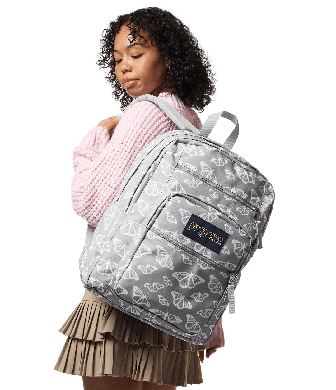 Jansport Big Student Flutter By Grey - Model