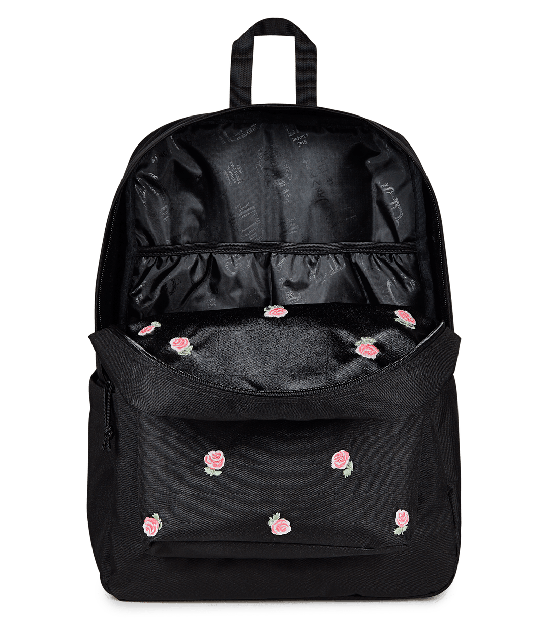 Jansport Superbreak Plus Fx Just a Rose Embroidery Black - Interior