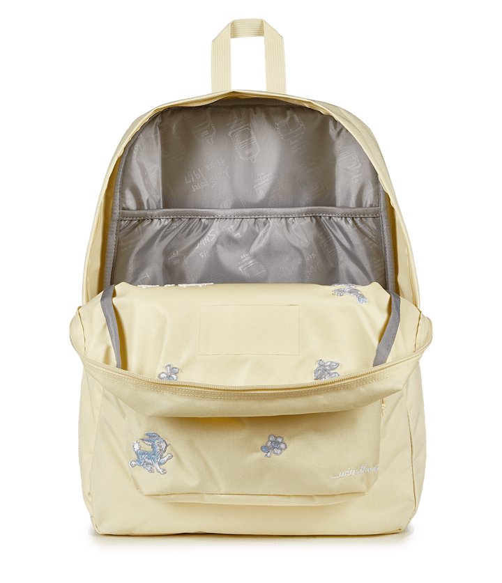 Jansport Superbreak Plus Fx Slow N Steady Embroidery Lemon Ice - Interior
