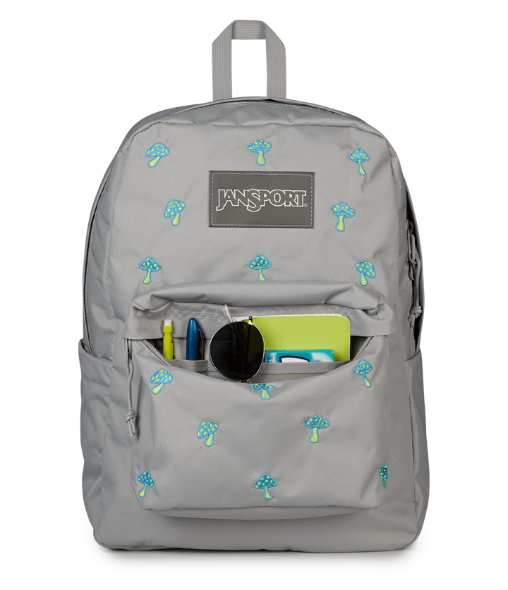 Jansport Superbreak Plus Fx Embroidered Shrooms Md Grey - Det3