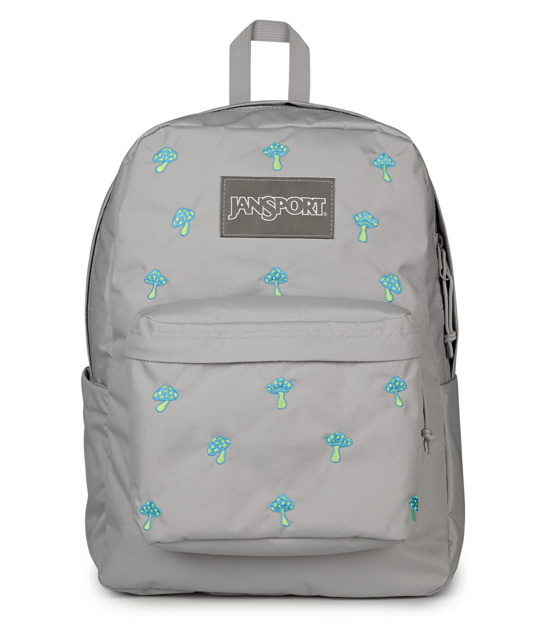 Jansport Superbreak Plus Fx Embroidered Shrooms Md Grey - Front