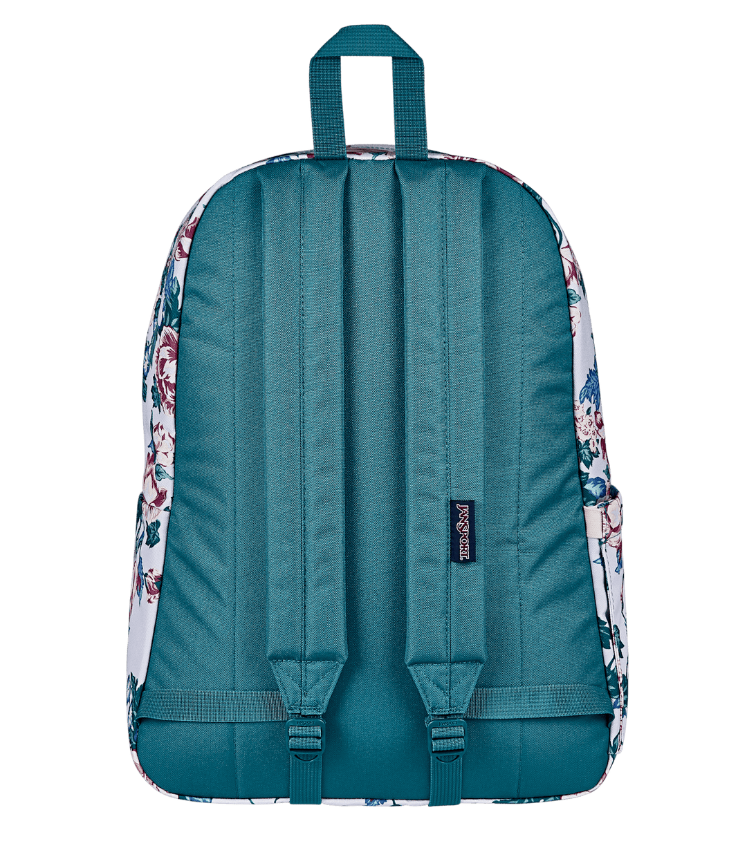 Jansport Superbreak Plus Moon Flower/blu/pnk/grn - Back