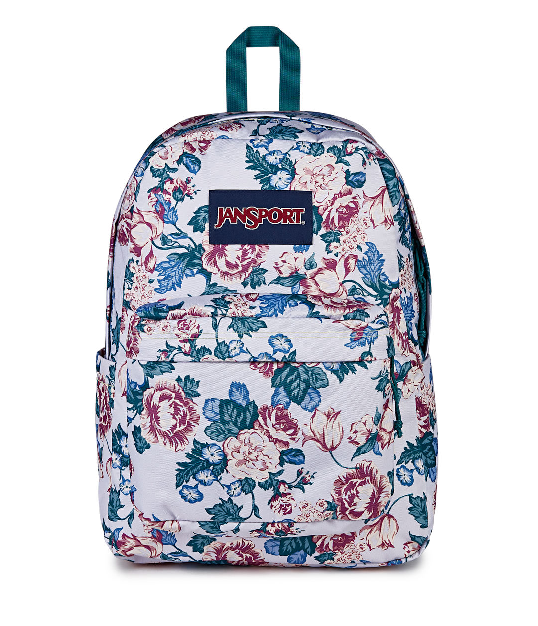 Jansport Superbreak Plus Moon Flower/blu/pnk/grn - Front