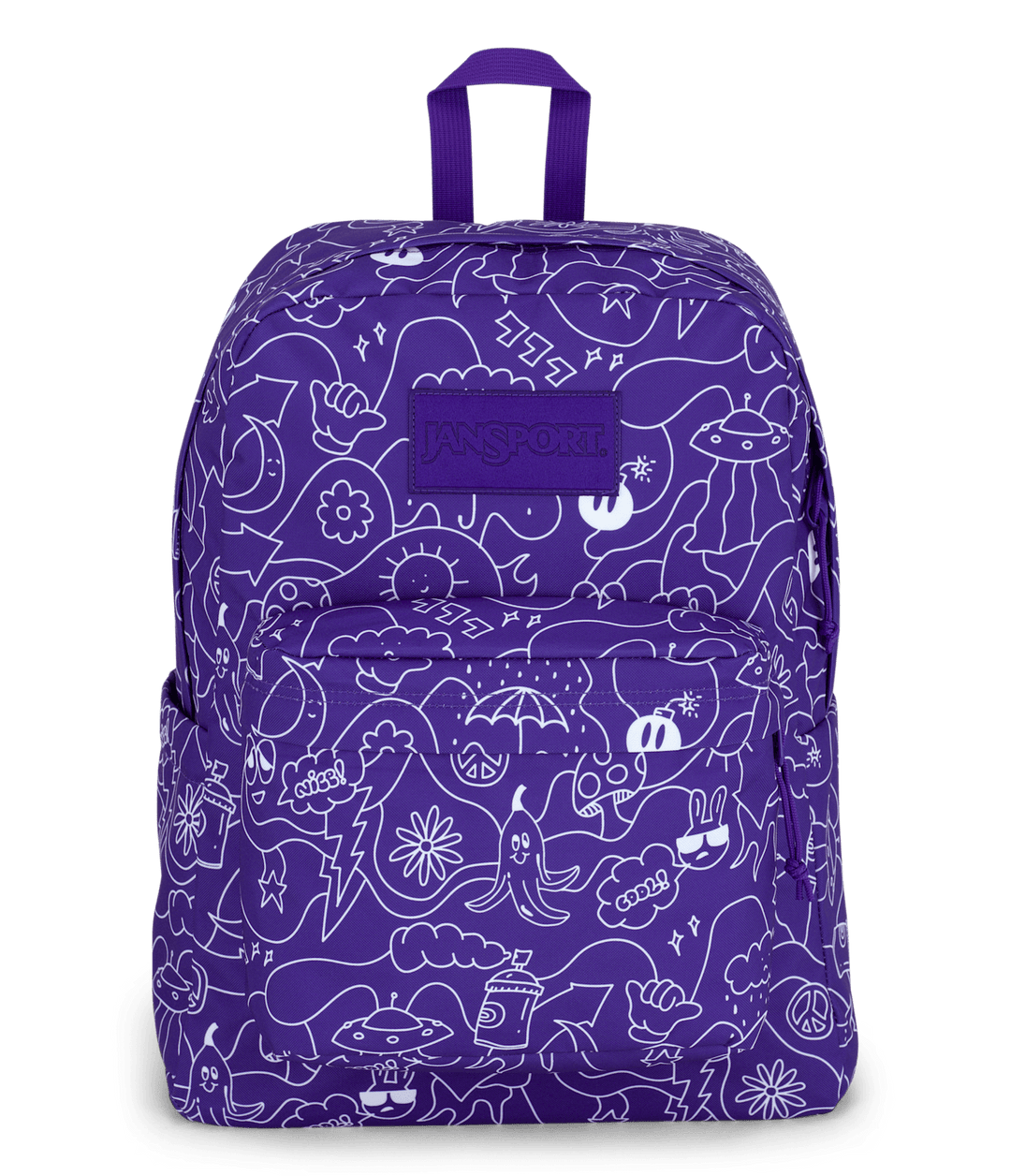 Jansport Superbreak Plus Dub Doodle Purple - Front
