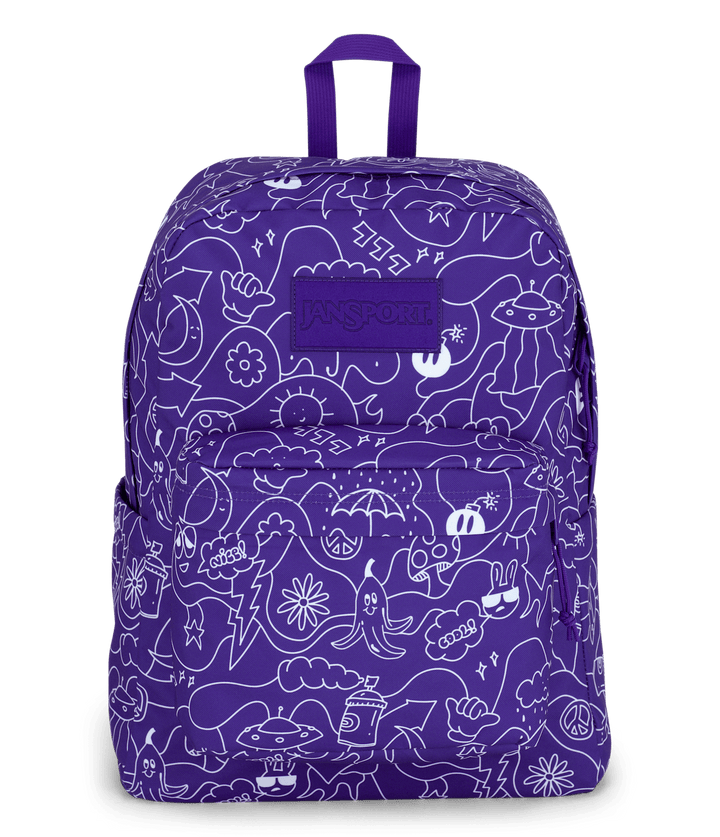 Jansport Superbreak Plus Dub Doodle Purple - Front
