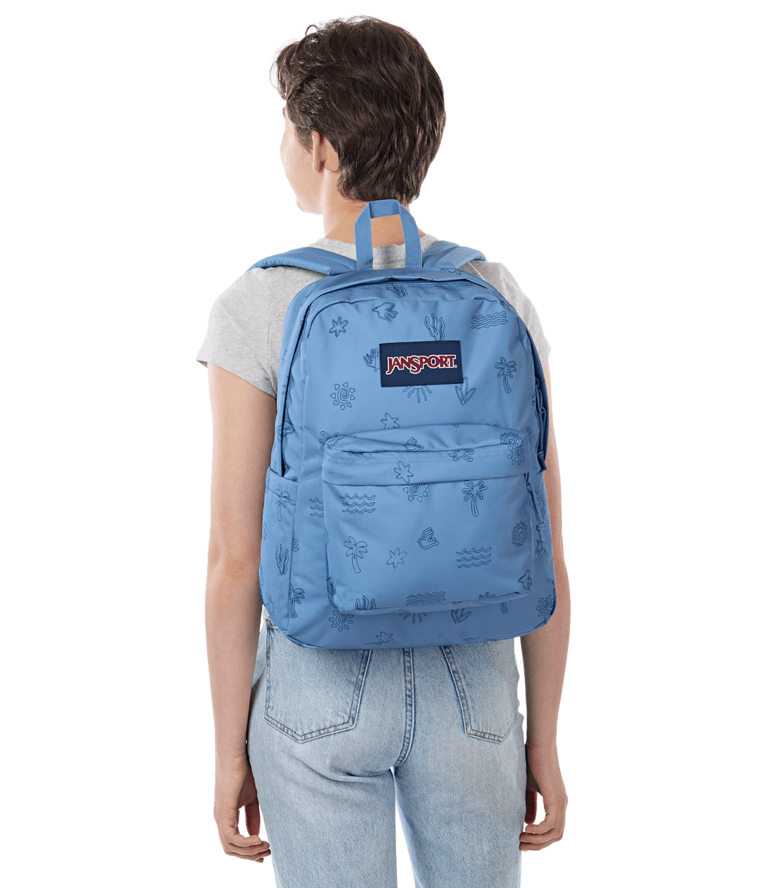 Jansport Superbreak Plus Sunny Sketches Blue - Model
