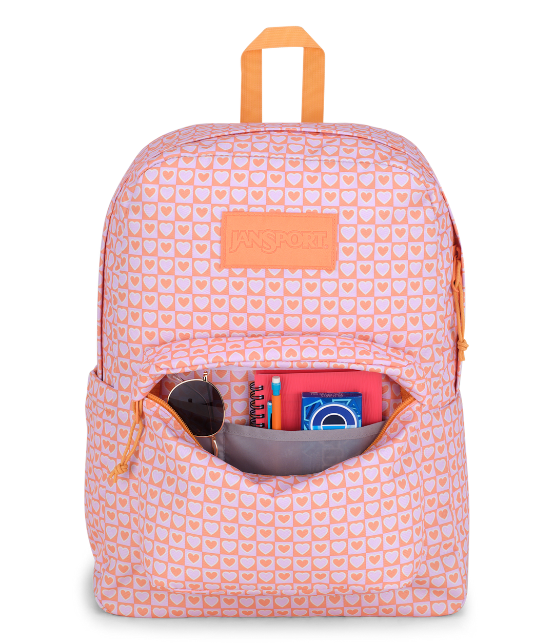 Jansport Superbreak Hyped Hearts Pink - Det3