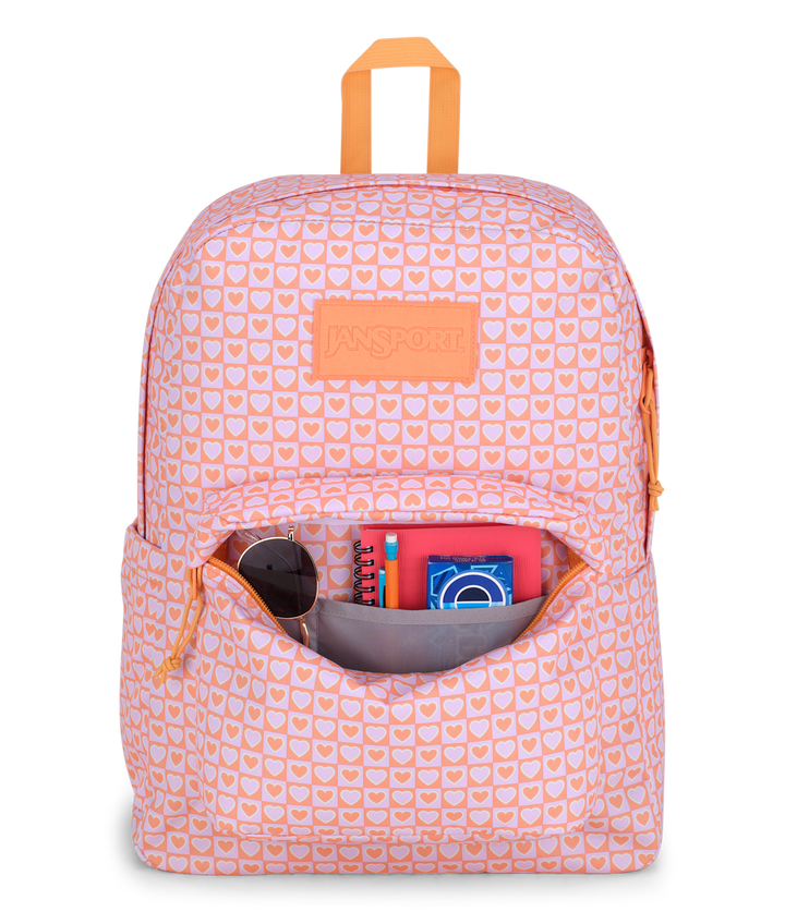 Jansport Superbreak Hyped Hearts Pink - Det3