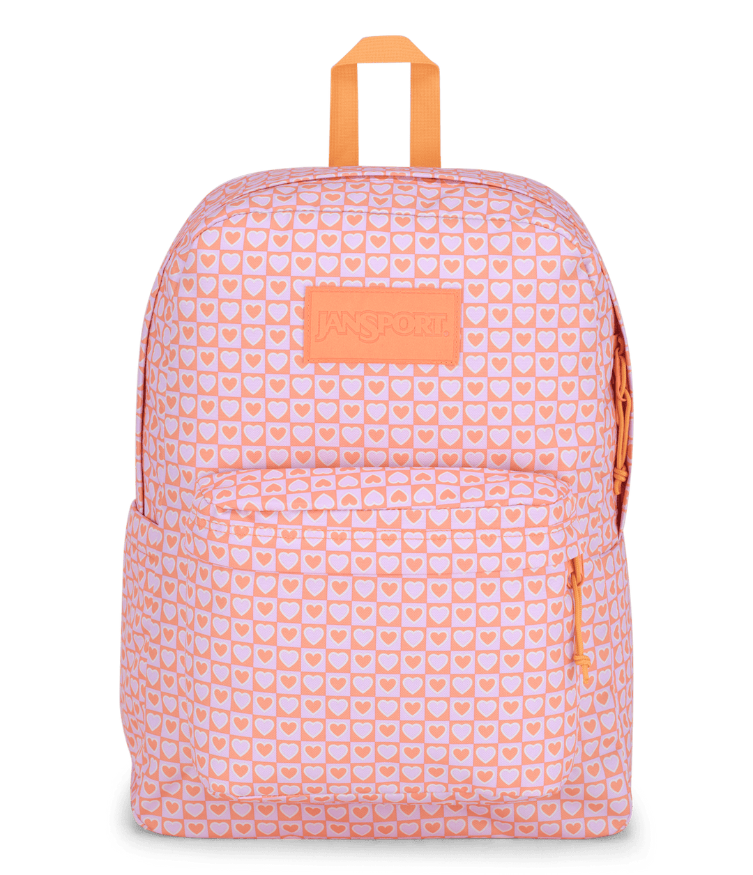 Jansport Superbreak Hyped Hearts Pink - Front