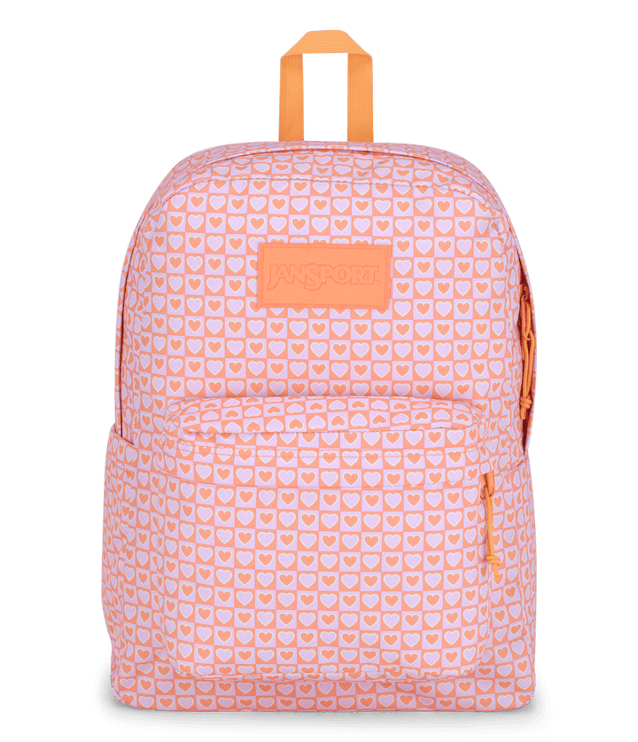 Jansport Superbreak Hyped Hearts Pink - Front