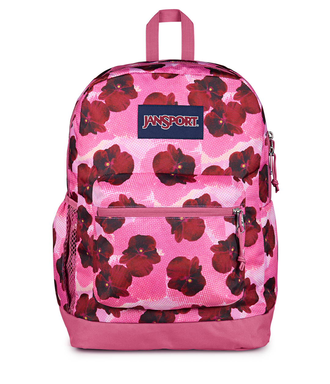 Jansport Cross Town Plus Pop Art Pansies Digital Fuchsia - Front