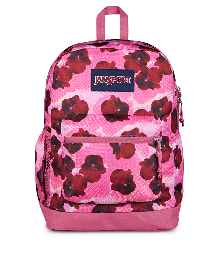 Jansport Cross Town Plus Pop Art Pansies Digital Fuchsia - Front