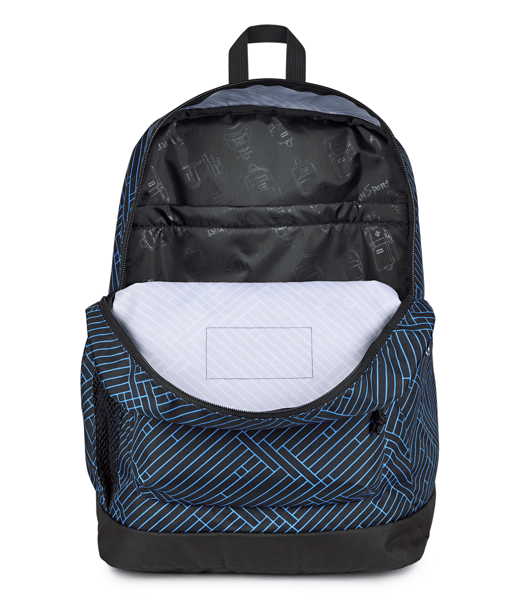 Jansport Cross Town Plus Team Stripes Black - Interior