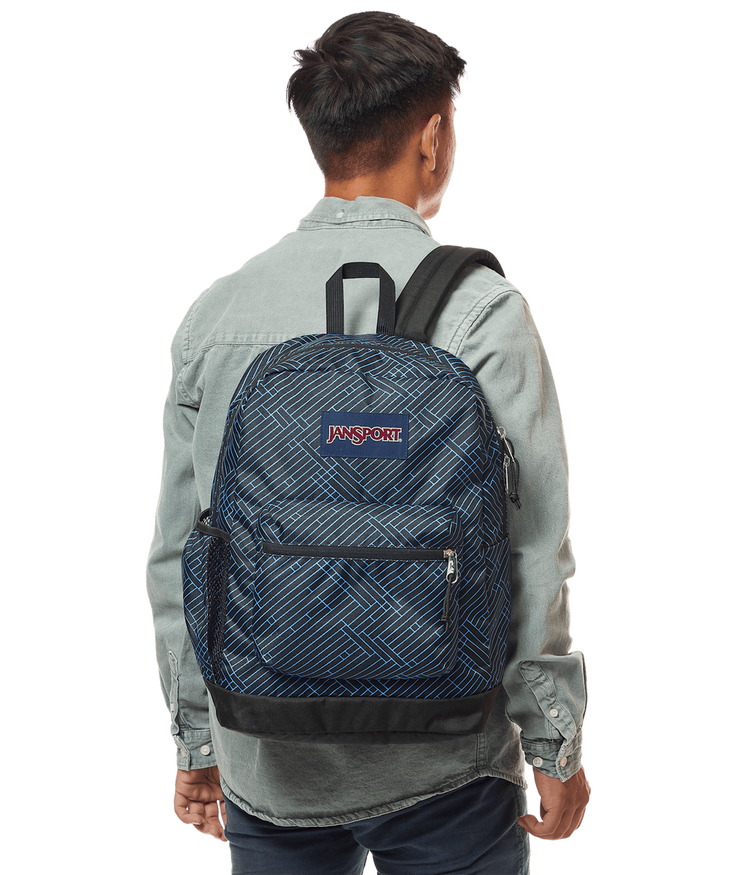 Jansport Cross Town Plus Team Stripes Black - Model