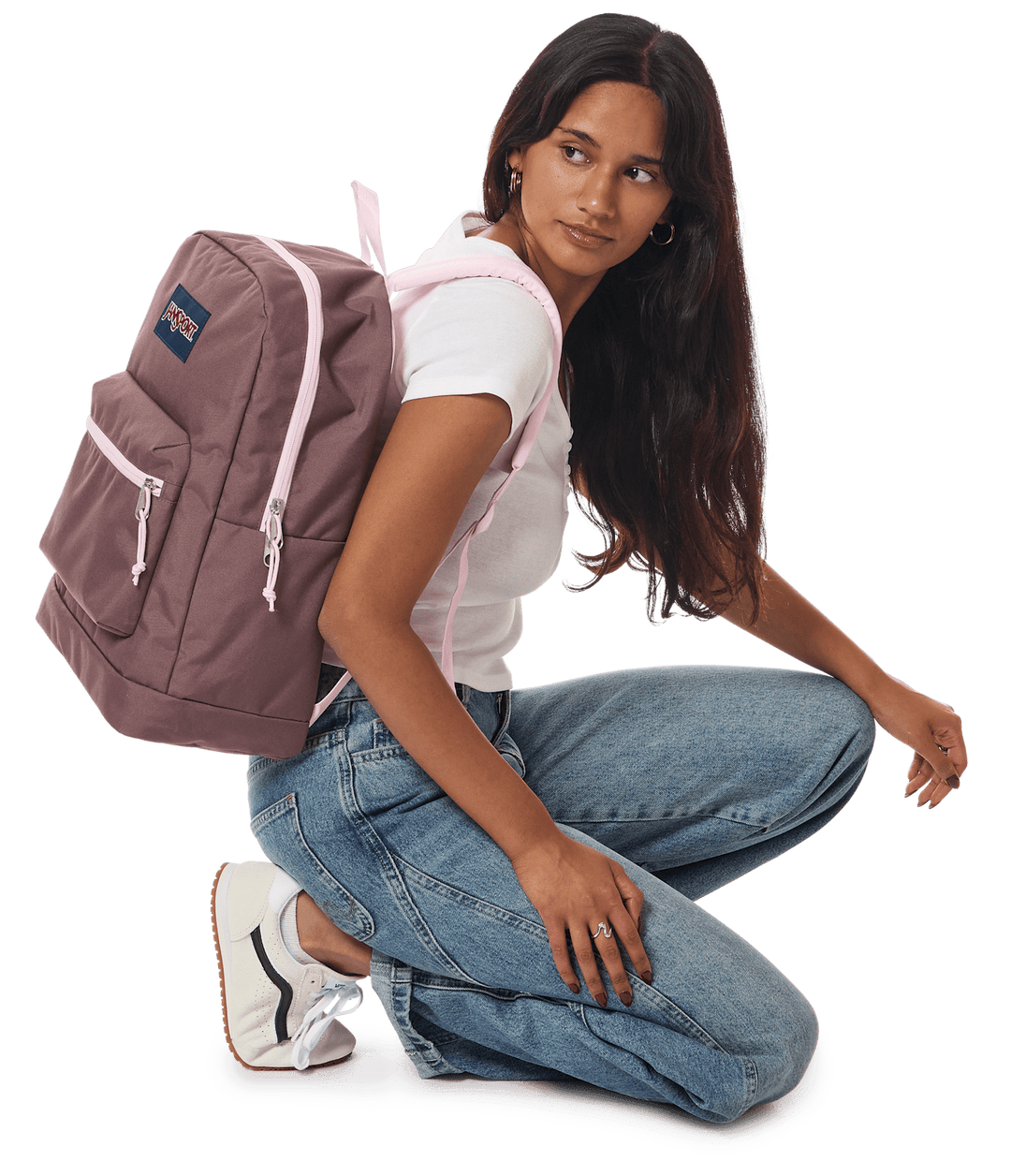 Jansport Cross Town Plus Color Blocked Mahogany Haze - Model
