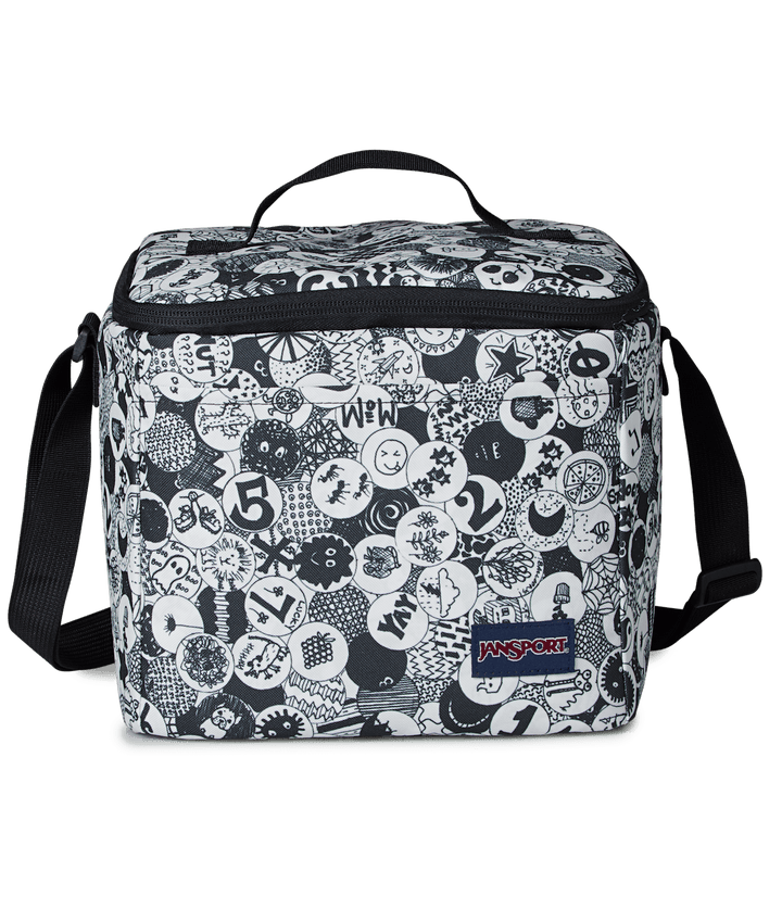 Jansport Super Snack Doodle Dots Black/white/grey - Front