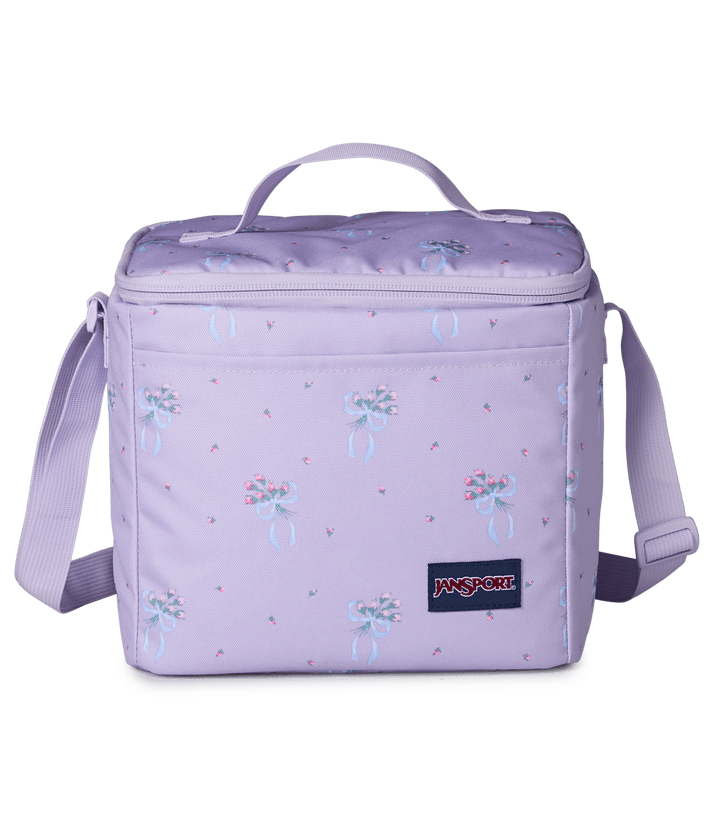 Jansport Super Snack Doodle Pastel Petals Lilac/blue/pink/green - Front