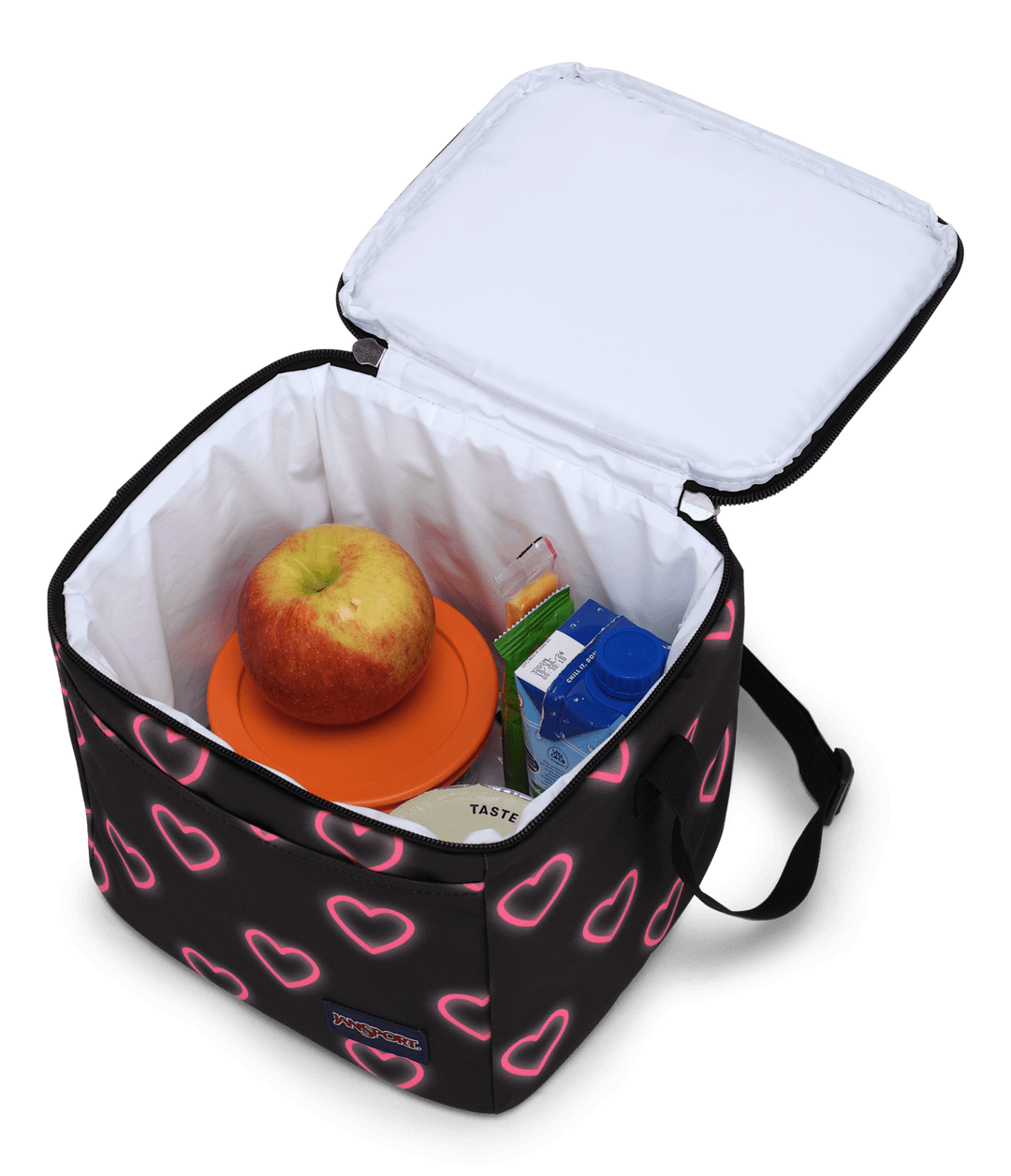 Jansport Super Snack Happy Hearts Black - Det3