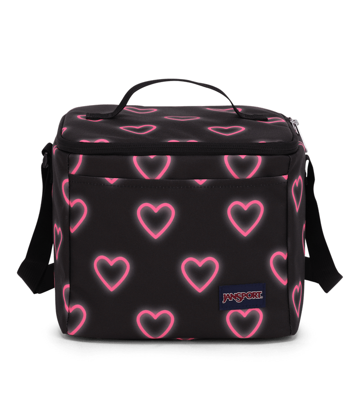 Jansport Super Snack Happy Hearts Black - Front
