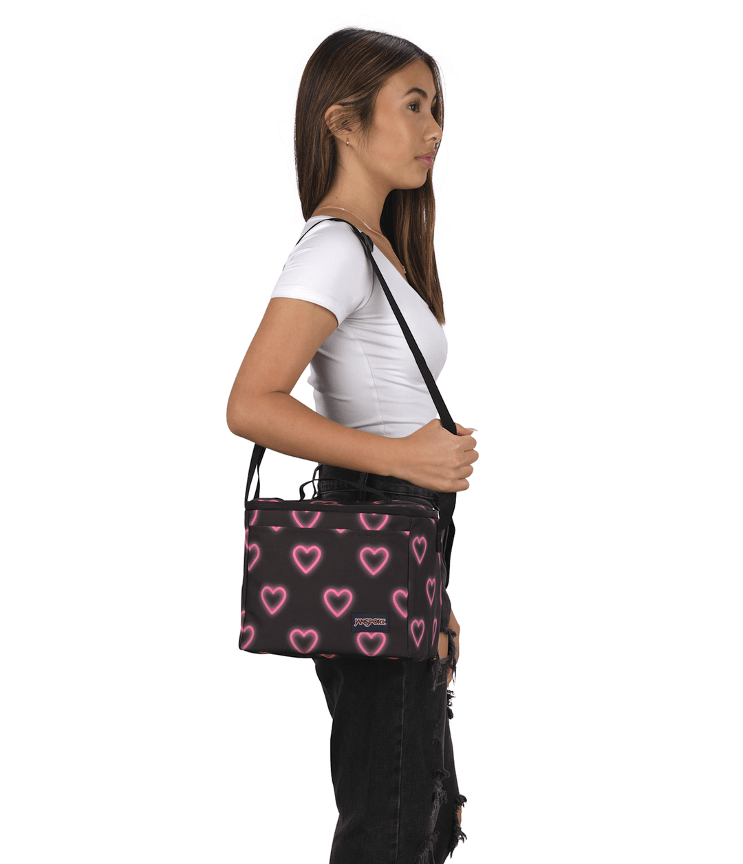 Jansport Super Snack Happy Hearts Black - Model