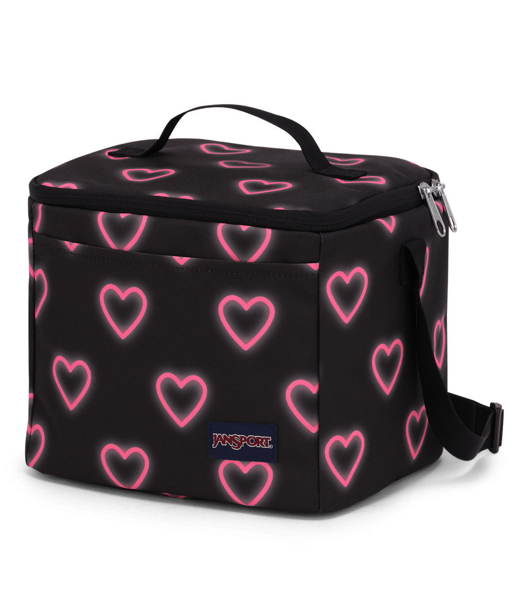 Jansport Super Snack Happy Hearts Black - Side