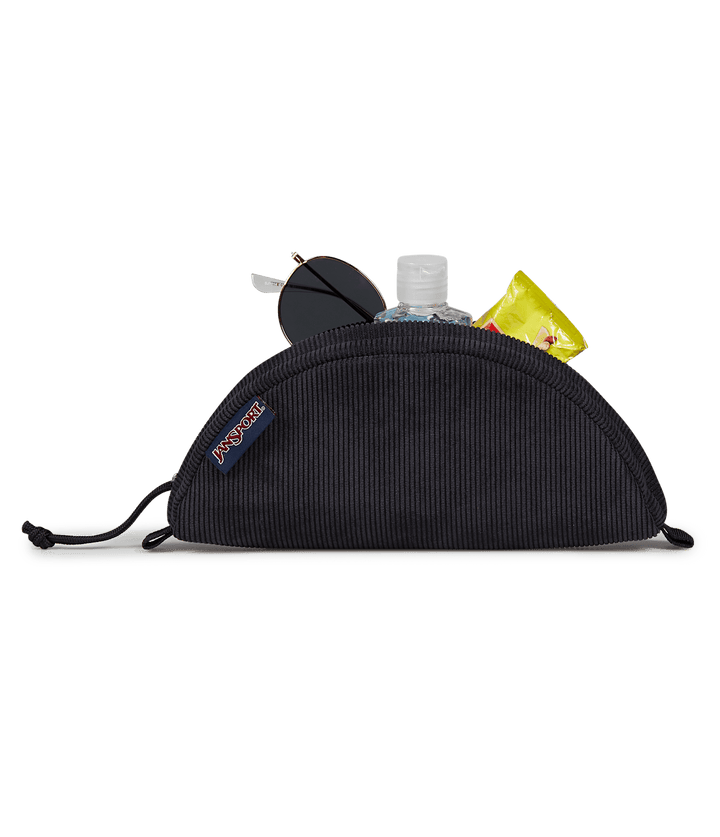 Jansport Luna Large Pouch Black Corduroy - Det3