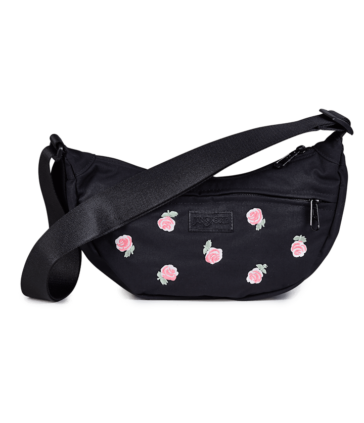 Jansport Unphased Small Fx Just a Rose Embroidery Black - Front