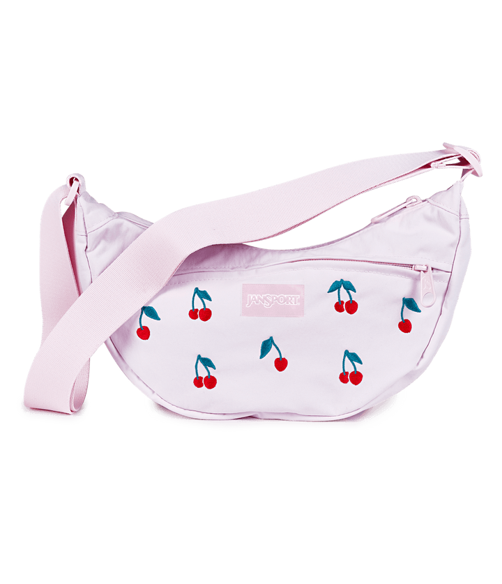 Jansport Unphased Small Fx Pink Ice Cherry Embroidery - Front