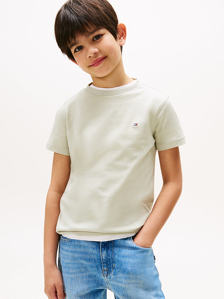 TOMMY HILFIGER NIÑO TSHIRT ESSENTIAL COTTON REG FIT MISTY SAGE
