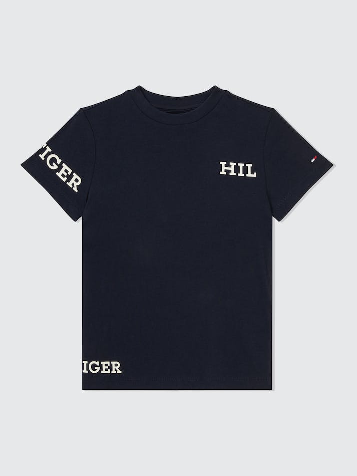 TOMMY HILFIGER NIÑO TSHIRT AI MONOTYPE MULTIPLACEMENT BLUE