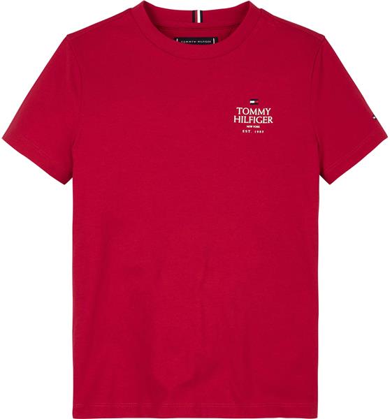 Tommy Hilfiger Tshirt Th Logo Puff Print Reg Primary Red para Niño
