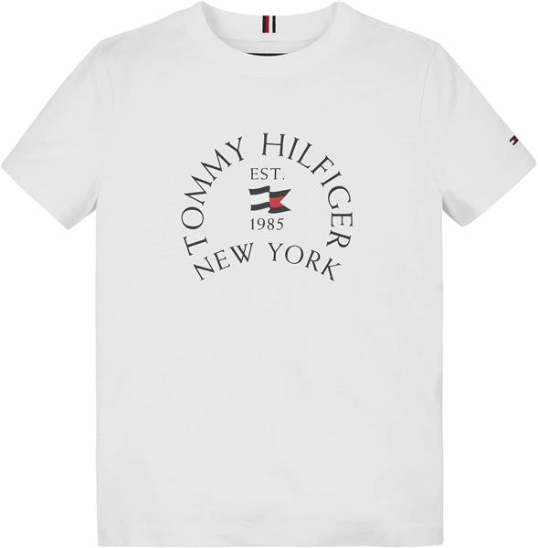Tommy Hilfiger Tshirt Nautical Arch Printed Reg White para Niño