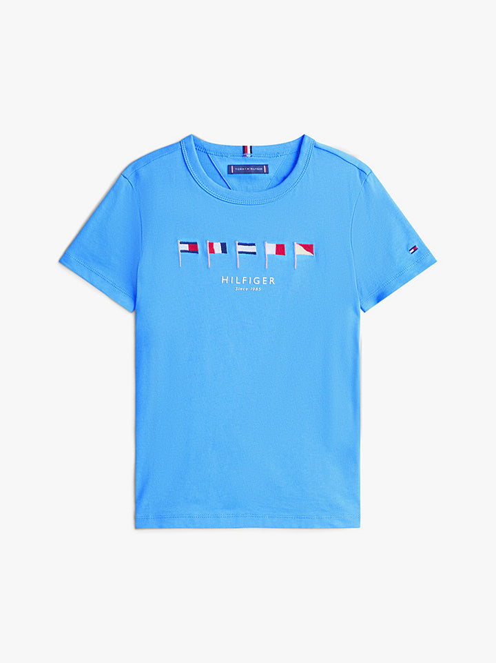TOMMY HILFIGER NIÑO TSHIRT MULTI FLAG EMB REG BLUE SPELL