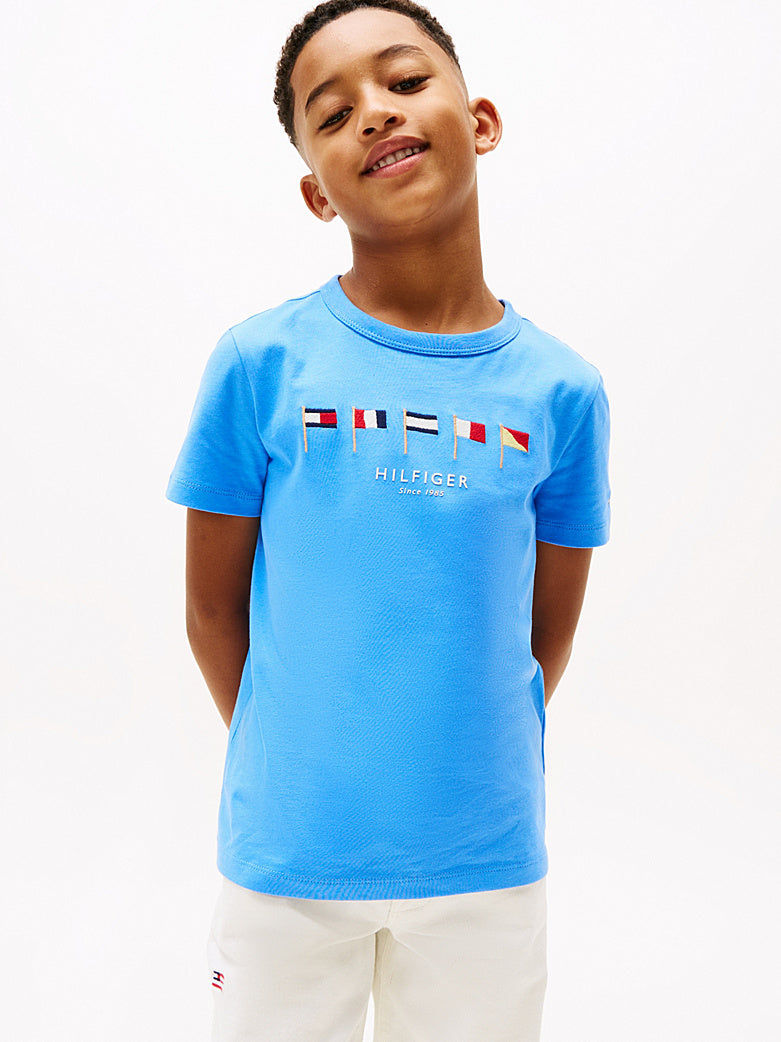 TOMMY HILFIGER NIÑO TSHIRT MULTI FLAG EMB REG BLUE SPELL