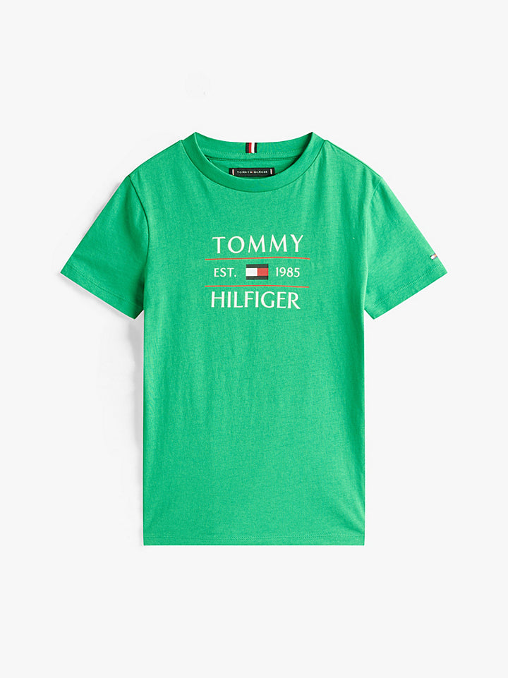 TOMMY HILFIGER NIÑO TSHIRT TOMMY FLAG HILFIGER REG RADIANT GREEN