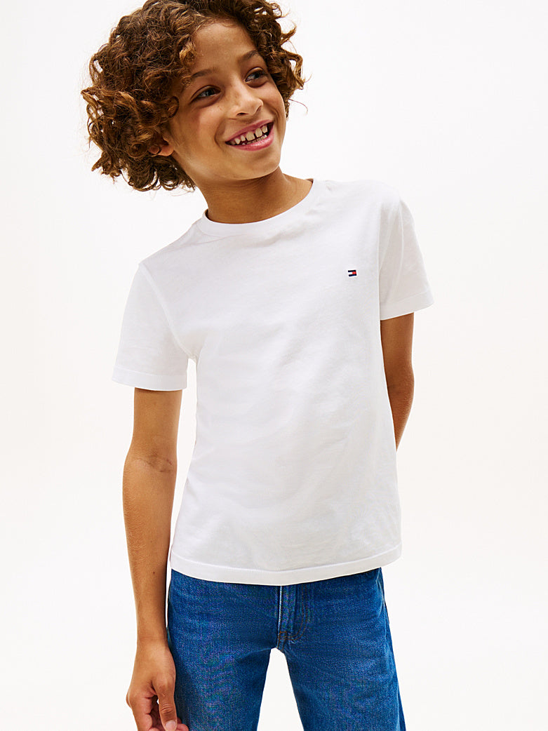 TOMMY HILFIGER NIÑO TSHIRT ESSENTIAL ARCHIVE FIT WHITE