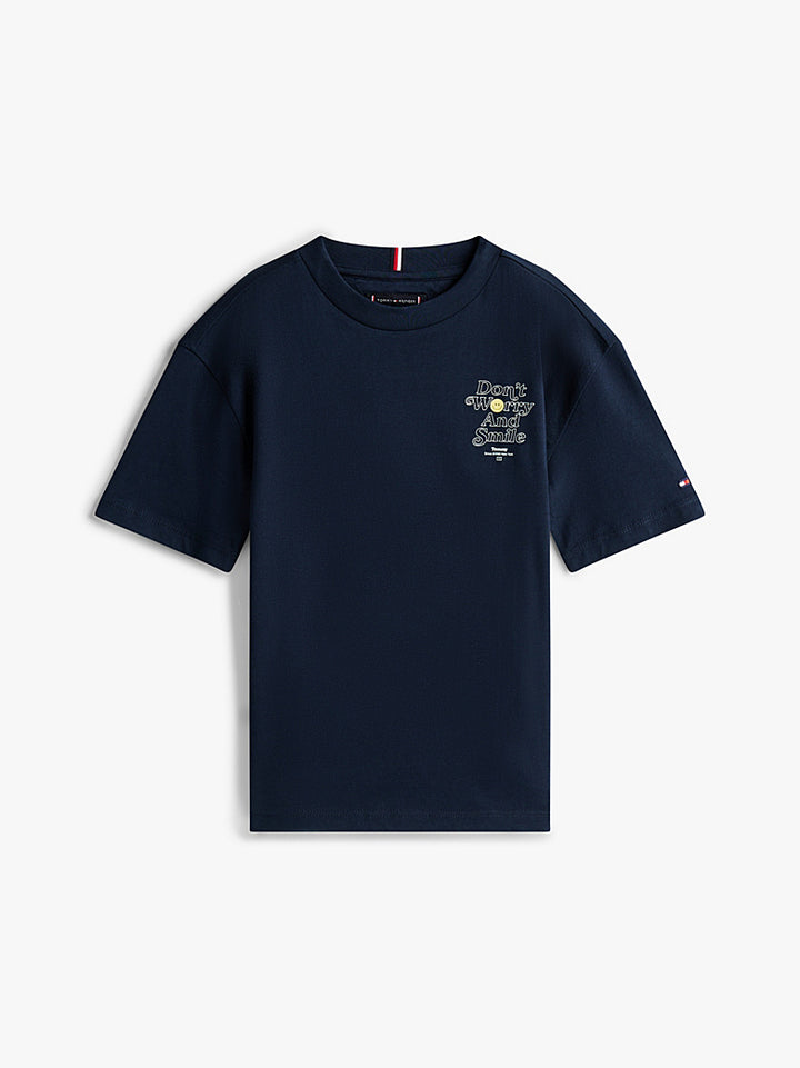 TOMMY HILFIGER NIÑO TSHIRT FUN GRAPHIC DARK NIGHT NAVY
