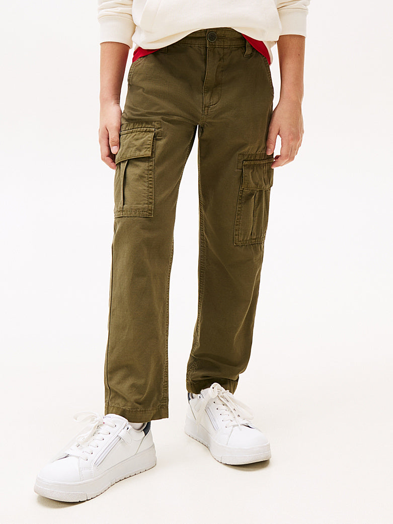 TOMMY HILFIGER NIÑO PANTALON CASUAL WORKER BATTLE GREEN