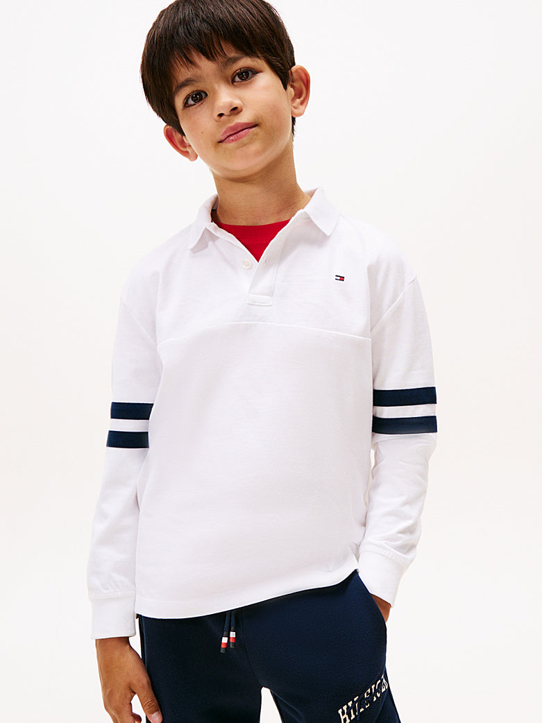 TOMMY HILFIGER NIÑO POLO MIXED GRAPHIC LWHITE