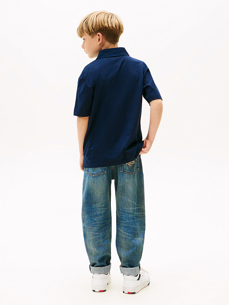 TOMMY HILFIGER NIÑO POLO ARCHIVE MIXED GRAPHIC DARK NIGHT NAVY