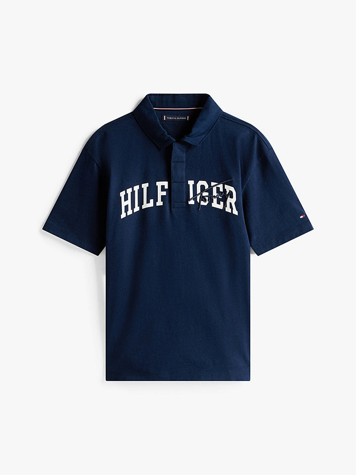 TOMMY HILFIGER NIÑO POLO ARCHIVE MIXED GRAPHIC DARK NIGHT NAVY