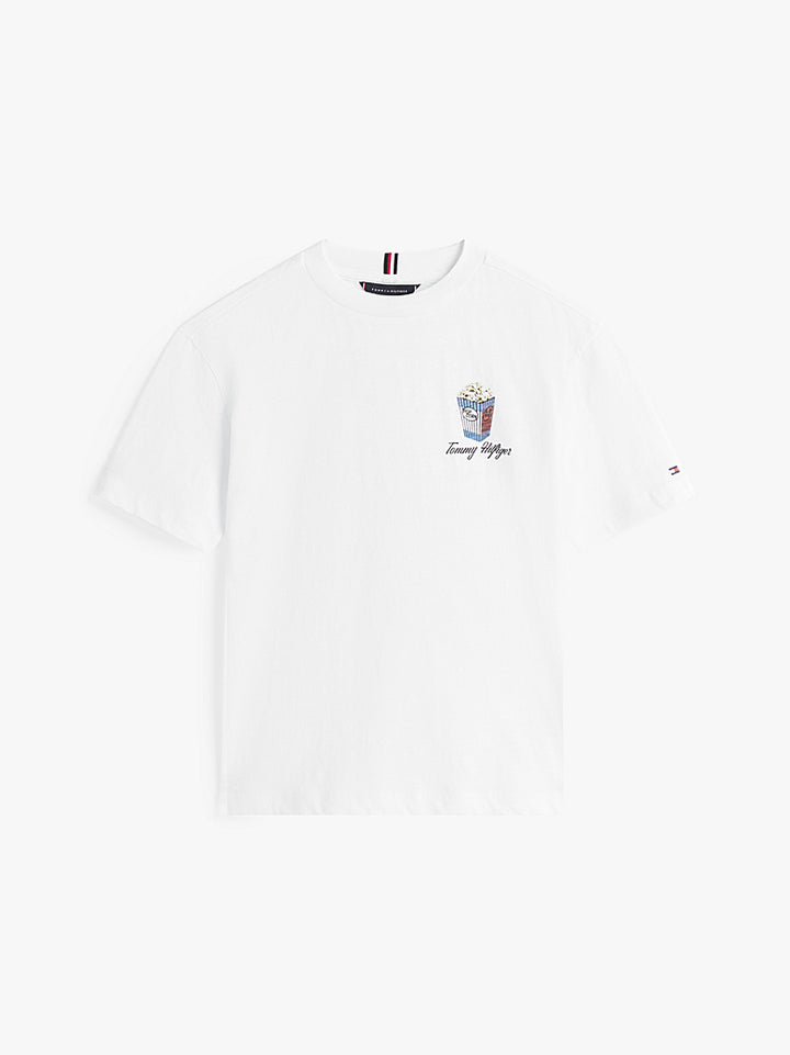 TOMMY HILFIGER NIÑO TSHIRT PHOTO PRINT SLUB WHITE