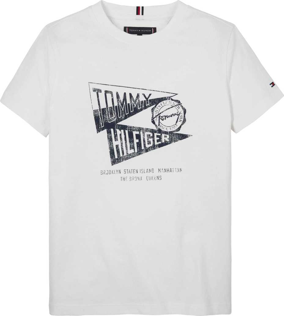 Tommy Hilfiger Tshirt Textured Graphic Print White para Niño