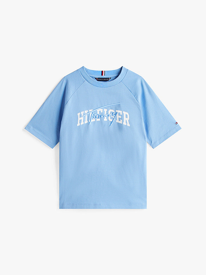 TOMMY HILFIGER NIÑO TSHIRT MIXED GRAPHIC CLOUDY BLUE