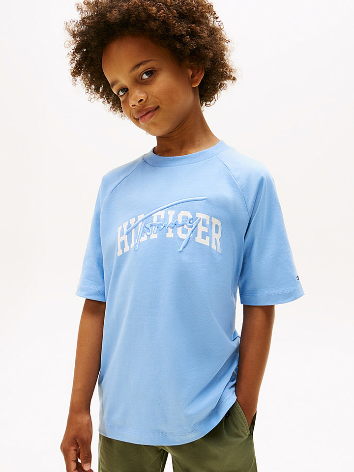 TOMMY HILFIGER NIÑO TSHIRT MIXED GRAPHIC CLOUDY BLUE