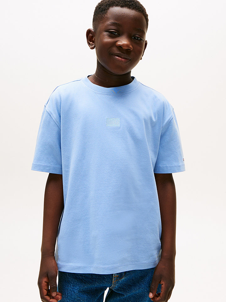 TOMMY HILFIGER NIÑO TSHIRT TONAL FLAG CLOUDY BLUE