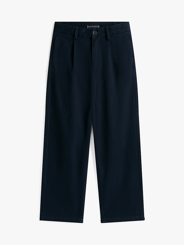 TOMMY HILFIGER NIÑO PANTALON PLEATED CHINO DARK NIGHT NAVY