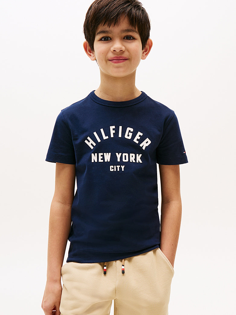 TOMMY HILFIGER NIÑO TSHIRT CURVED HILFIGER GRAPHIC DARK NIGHT NAVY