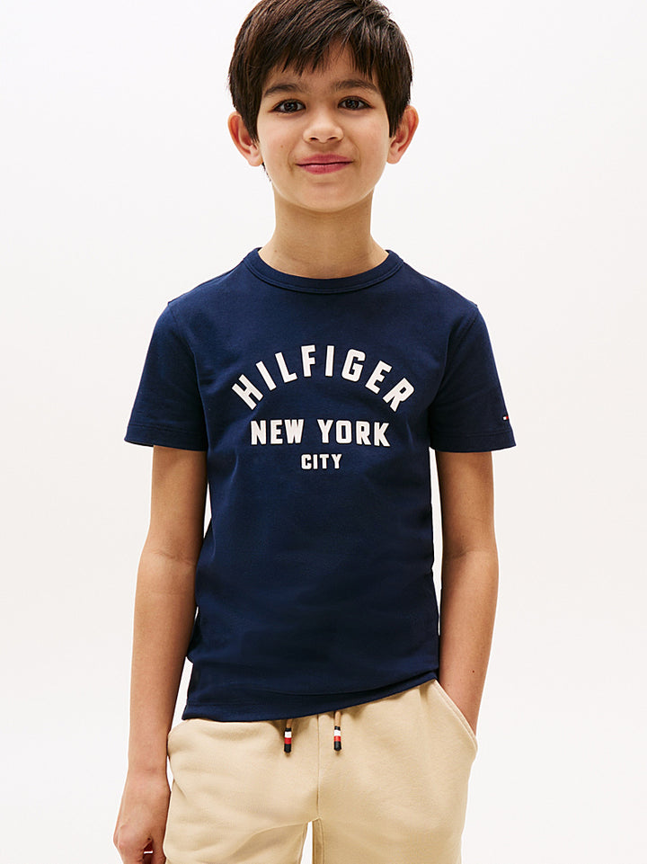 TOMMY HILFIGER NIÑO TSHIRT CURVED HILFIGER GRAPHIC DARK NIGHT NAVY