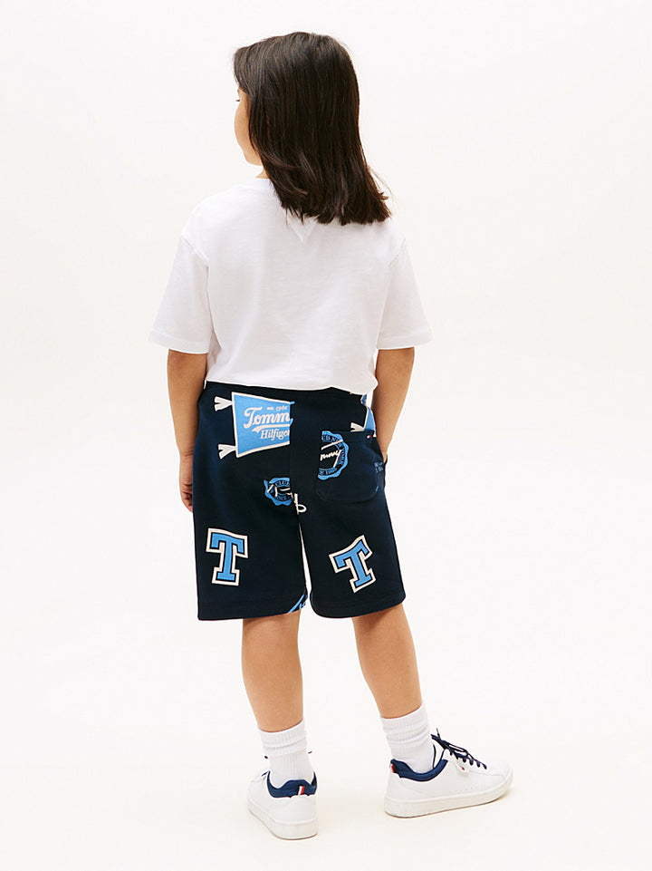 TOMMY HILFIGER NIÑO SHORT ALL OVER PRINTED SWEAT DARK NIGHT NAVY